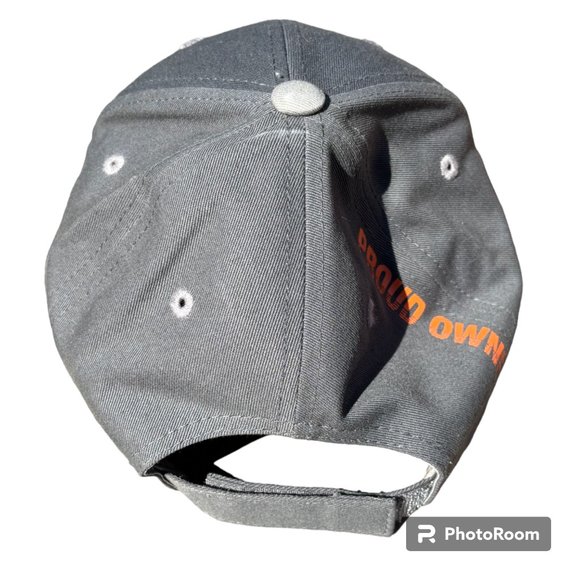 Stihl Hat Cap Strap Back Gray Orange Proud Owner Tools Adjustable Graphic NEW - Picture 6 of 10